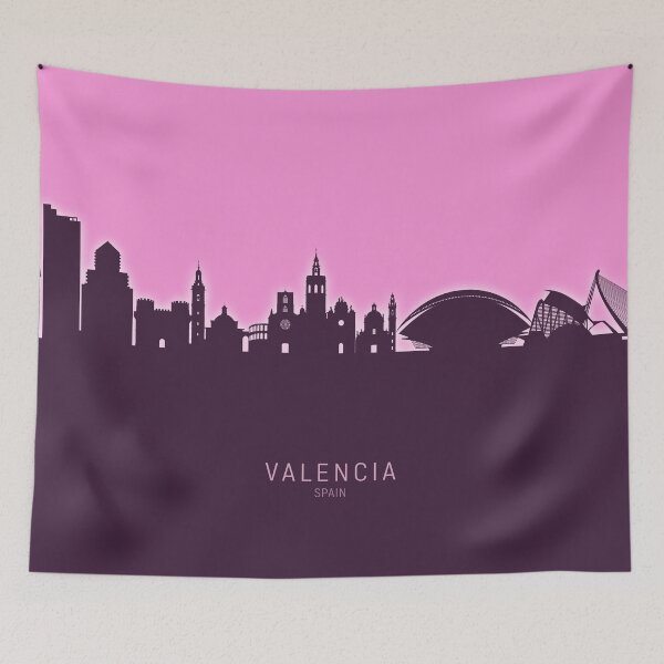 Item preview, Valencia Spain Skyline designed and sold by ArtPrints.