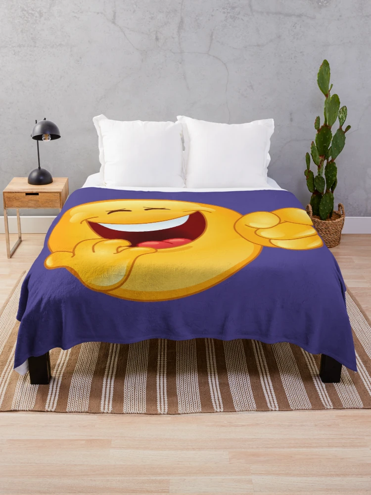 Emoji throw blanket sale