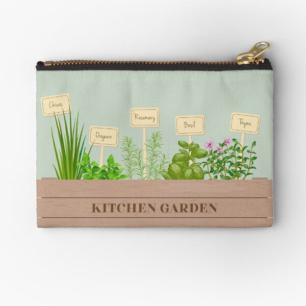Flower Zipper Pouch with Pockets Panda Zipper Bag Green Spring Time Essential Oil Bag Mushroom Makeup Bag