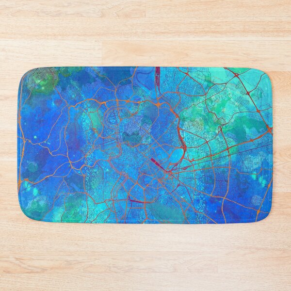 Item preview, Rome Italy Street Map  Blue Lagoon designed and sold by IvonDesign.