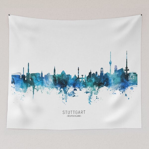 Artikelvorschau, Stuttgart Germany Skyline entworfen und verkauft von ArtPrints.