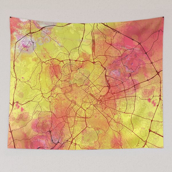 Item preview, Rome Italy Street Map Magma Eruption designed and sold by IvonDesign.