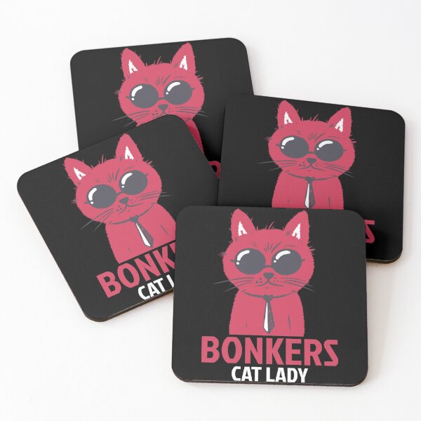 Artikelvorschau, Bonkers Cat Lady Schwarz entworfen und verkauft von acceleratorhams.