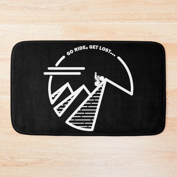 Item preview, Cyclist Climbing Abstract Triple Peaks White designed and sold by RabeDesigns.