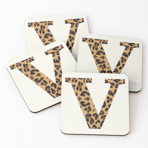Item preview, Leopard Print Letter V designed and sold by MadeByMeera.