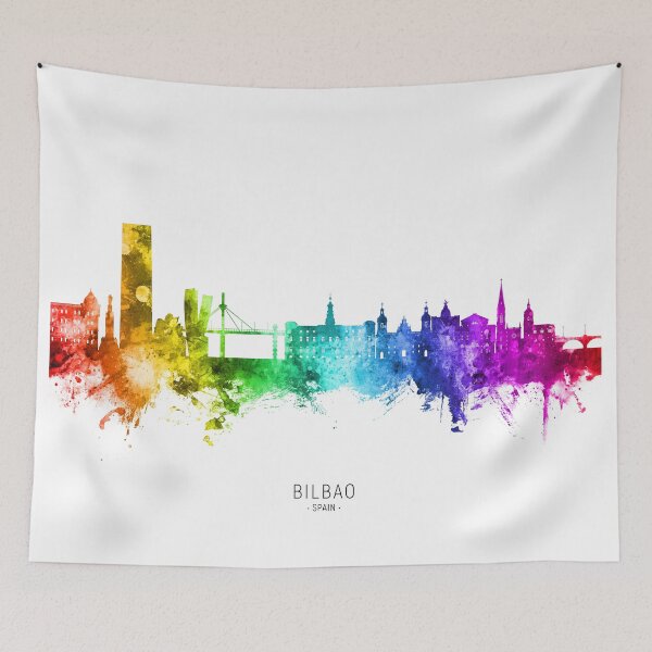 Item preview, Bilbao Spain Skyline designed and sold by ArtPrints.