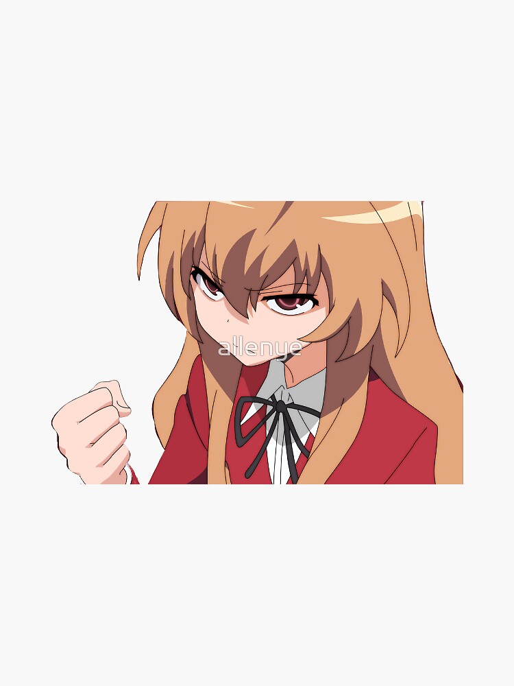 "Angry Taiga Aisaka [Toradora]" Sticker for Sale by allenye | Redbubble