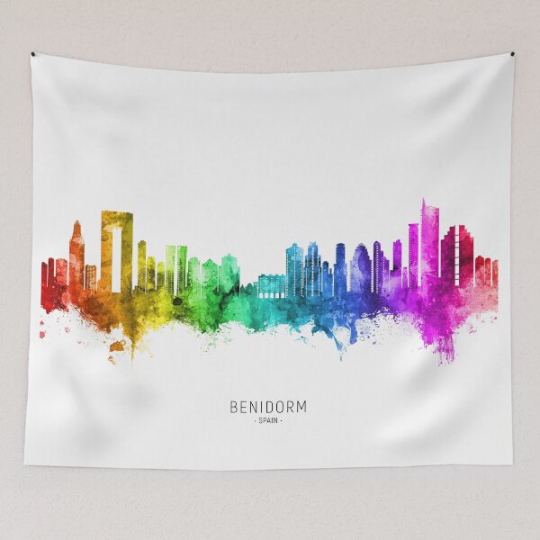 Item preview, Benidorm Spain Skyline designed and sold by ArtPrints.