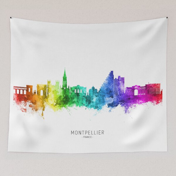 Item preview, Montpellier France Skyline designed and sold by ArtPrints.