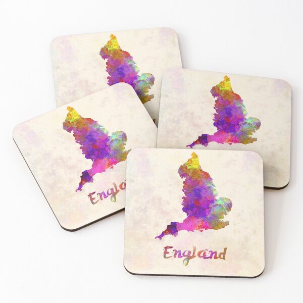 Item preview, England watercolor map designed and sold by paulrommer.