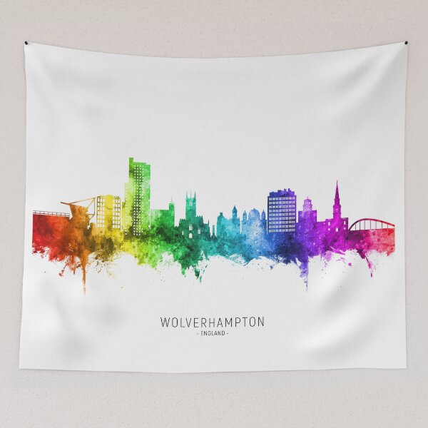 Item preview, Wolverhampton England Skyline designed and sold by ArtPrints.