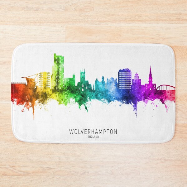 Item preview, Wolverhampton England Skyline designed and sold by ArtPrints.
