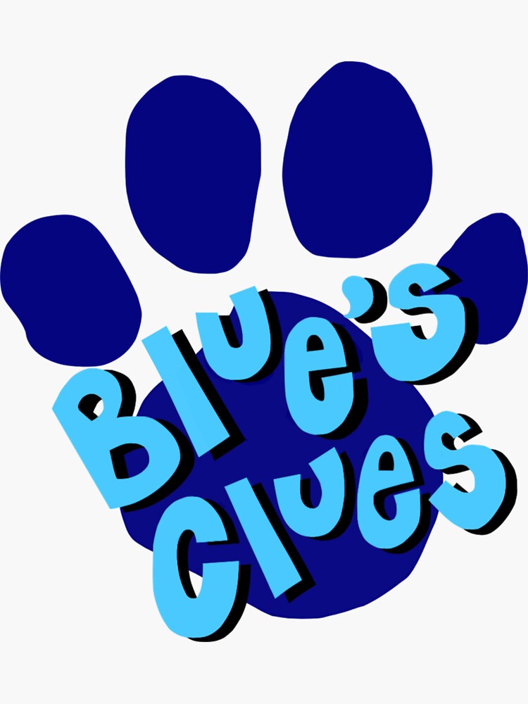 blues clues paw print sticker by staceytea redbubble