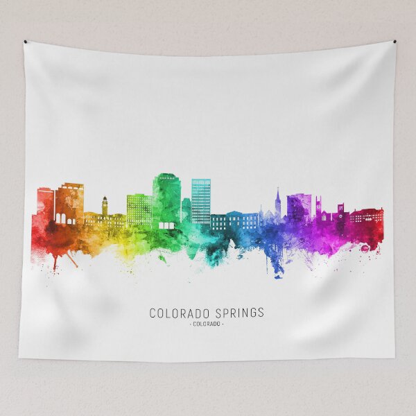 Item preview, Colorado Springs Colorado Skyline designed and sold by ArtPrints.
