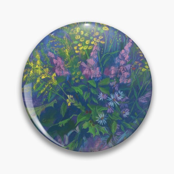 Item preview, Twilight and Goldenrod, Summer Flowers Still Life Pastel designed and sold by Julia Khoroshikh.