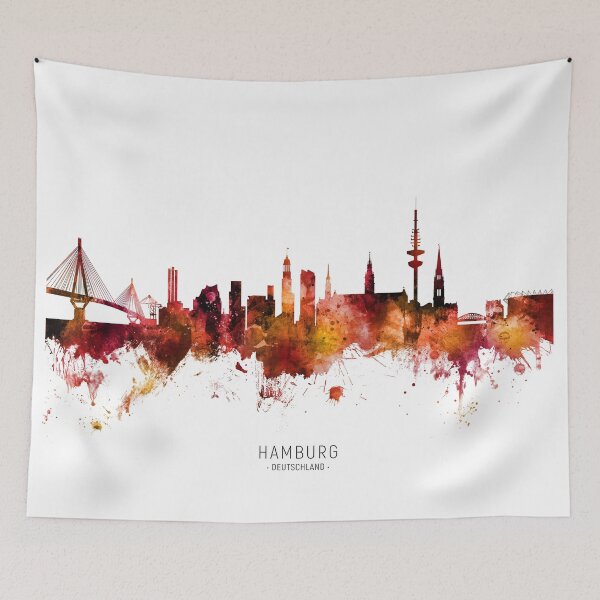 Artikelvorschau, Hamburg Germany Skyline entworfen und verkauft von ArtPrints.