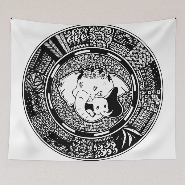Item preview, Mom and Baby Elephant Mandala designed and sold by MandalaApparel.