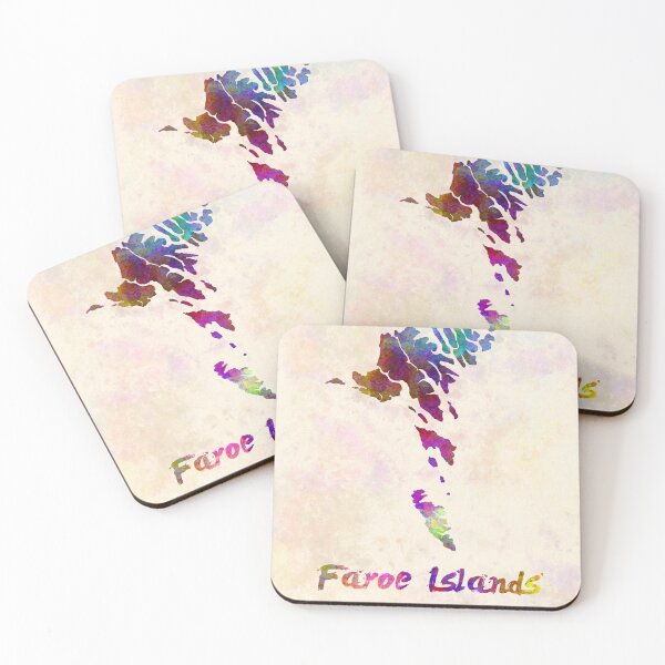 Item preview, Faroe Islands watercolor map designed and sold by paulrommer.