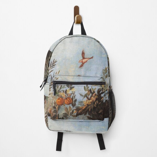 Item preview, ANTIQUE ROMAN  WALL PAINTINGS,FLYING BIRD, BLUE SKY AND FRUIT TREES ,GREEN FLORAL designed and sold by BulganLumini.