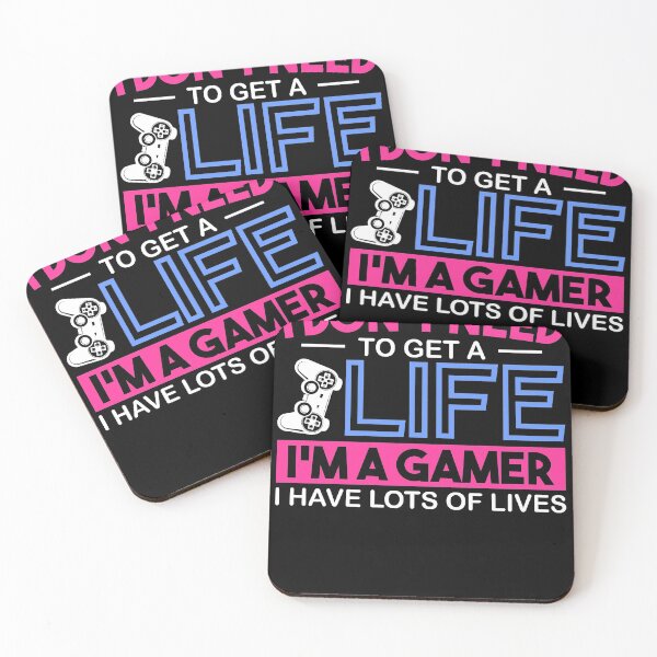 Item preview, No Life Gamers Many Lives Gaming Shirt designed and sold by Grinover.