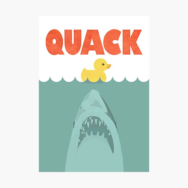 Jaws Rubber Duck 'Quack' Photographic Print