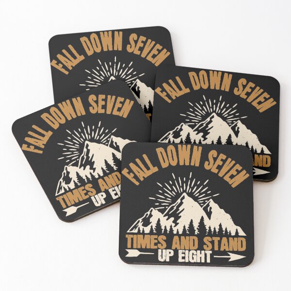 Item preview, Fall Down Seven Times And Stand Up Eight designed and sold by GoodVibeDesign.