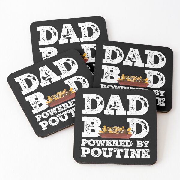 Item preview, Dad Bod Powered By Poutine Father Figure Gifts Idea with Funny Graphic for Food Lovers designed and sold by Orange Pieces.