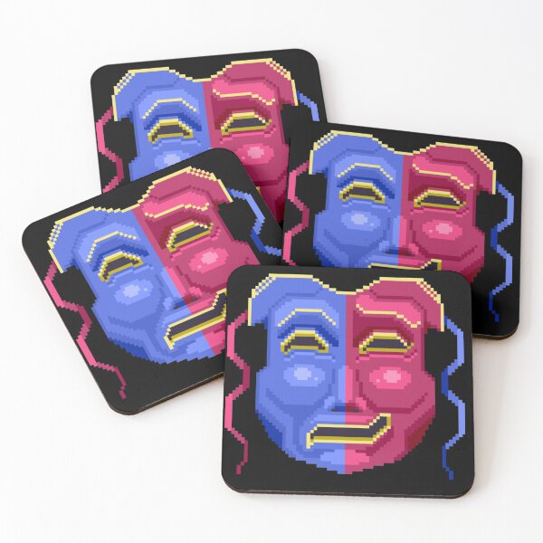 Item preview, Pixelated Two Face Drama Mask Play designed and sold by HopeDetour.