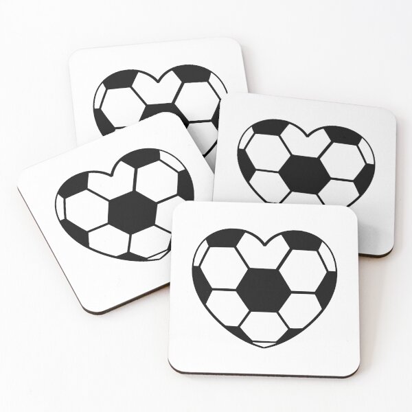 Item preview, Soccer Ball Heart Shaped Funny Black And White designed and sold by xsylx.
