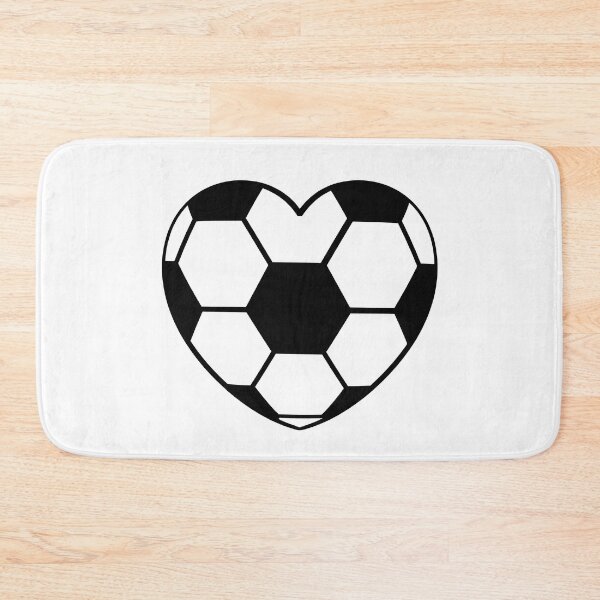 Item preview, Soccer Ball Heart Shaped Funny Black And White designed and sold by xsylx.