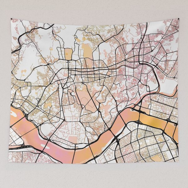Item preview, Seoul South Korea Street Map Color designed and sold by IvonDesign.