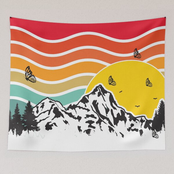 Item preview, Retro sunset butterflies by haus of butterfly designed and sold by hausofbutterfly.