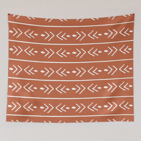 Item preview, Mudcloth, African, Terracotta, Boho Wall Art designed and sold by meggydesigns.