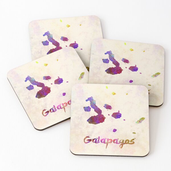 Item preview, Galápagos watercolor map designed and sold by paulrommer.