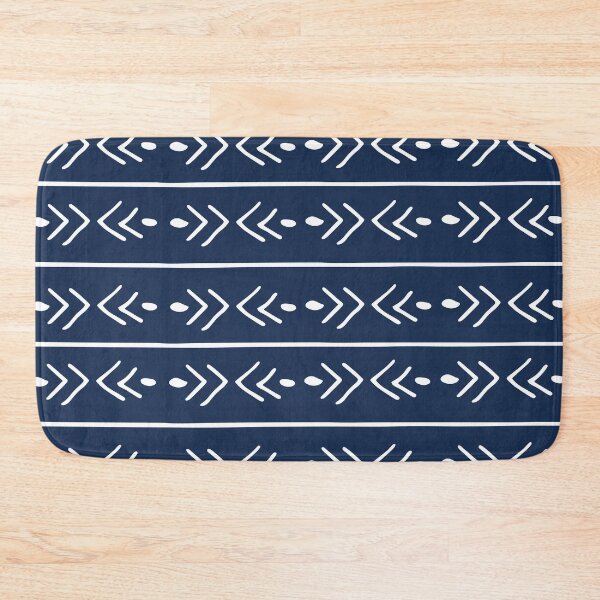 Item preview, Mudcloth, African, Navy Blue, Boho Wall Art designed and sold by meggydesigns.