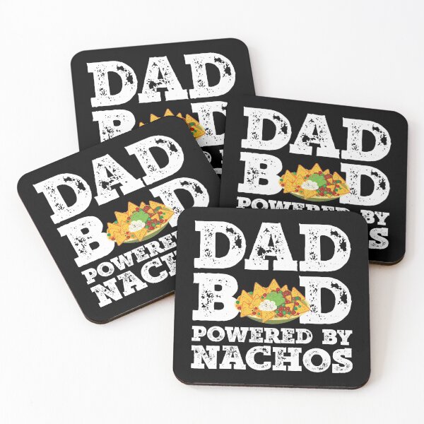 Item preview, Dad Bod Powered By Nachos Father Figure Gifts Idea with Funny Graphic for Food Lovers designed and sold by Orange Pieces.