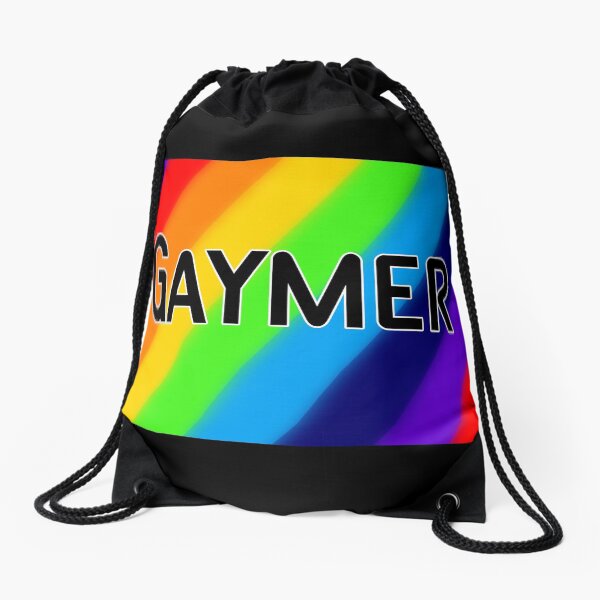Rainbow Gaymer Drawstring Bag