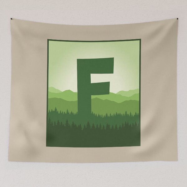 Item preview, Letter F - In the Pine Forrest designed and sold by pixelinga.