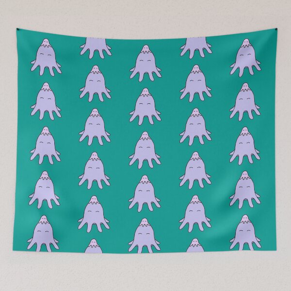 Item preview, Octopus Friends – Lilac on Bold Teal Repeat designed and sold by ImperfectLife.