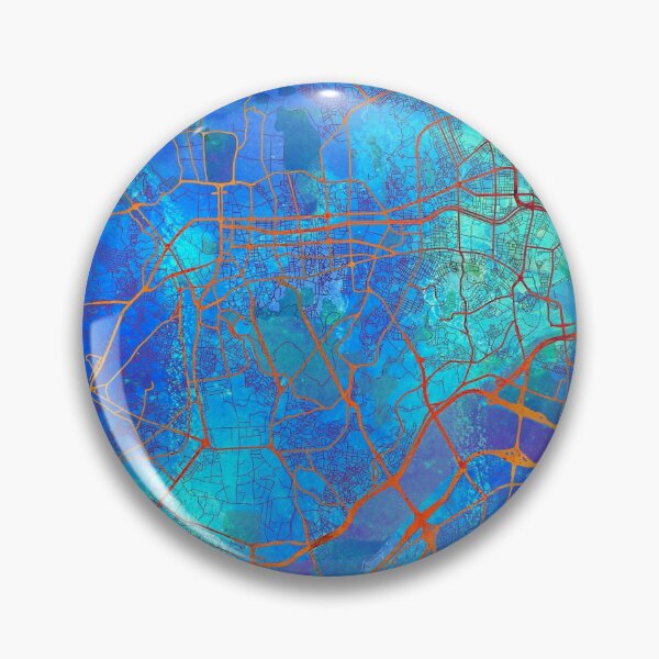 Item preview, Seoul South Korea Street Map Blue Lagoon designed and sold by IvonDesign.