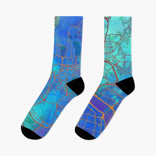 Item preview, Seoul South Korea Street Map Blue Lagoon designed and sold by IvonDesign.