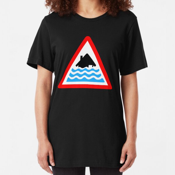 Severe Flood Warning Slim Fit T-Shirt