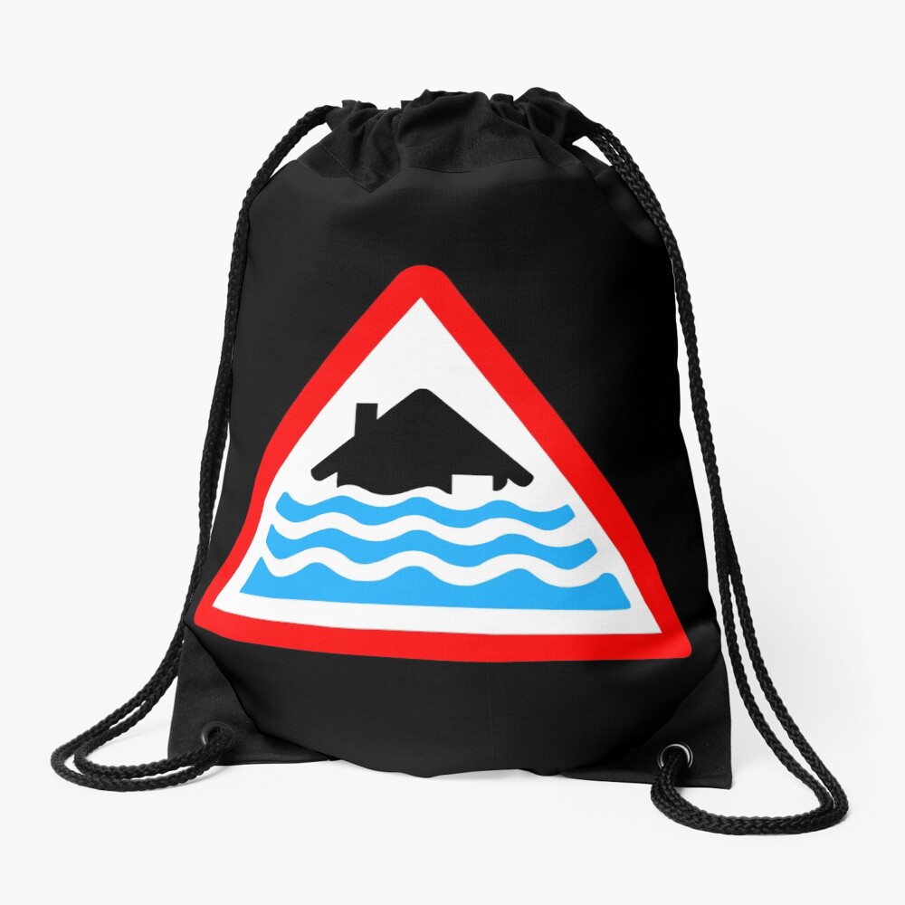 Severe Flood Warning Drawstring Bag