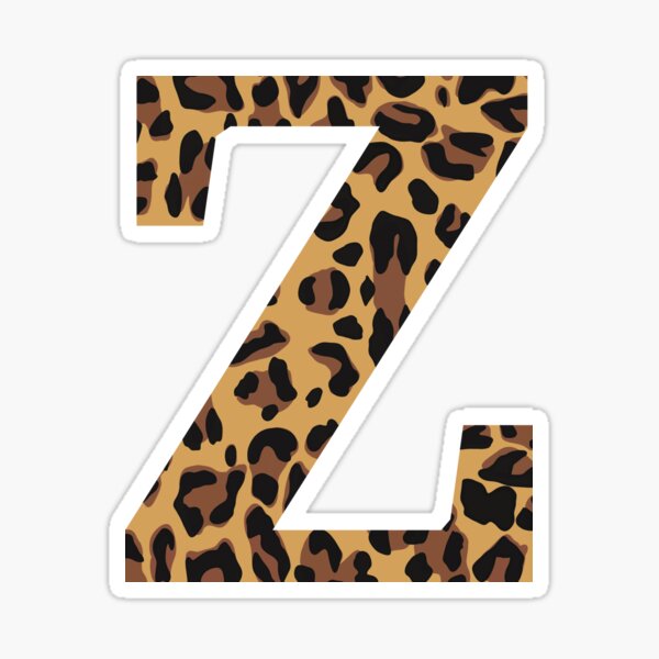 Leopard Print Letter Z