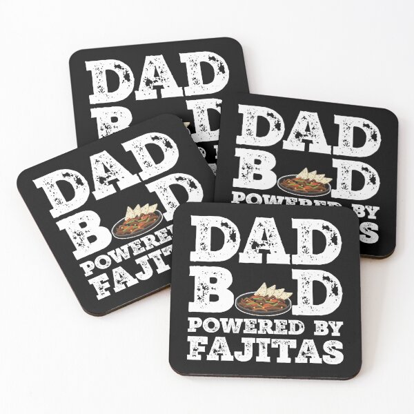 Item preview, Dad Bod Powered By Fajitas Father Figure Gifts Idea with Funny Graphic for Food Lovers designed and sold by Orange Pieces.