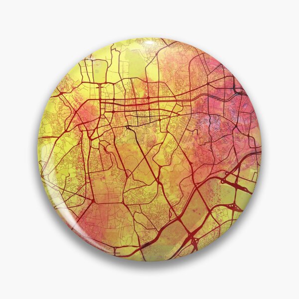 Item preview, Seoul South Korea Street Map Magma Eruption designed and sold by IvonDesign.