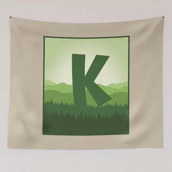 Item preview, Letter K - In the Pine Forrest designed and sold by pixelinga.
