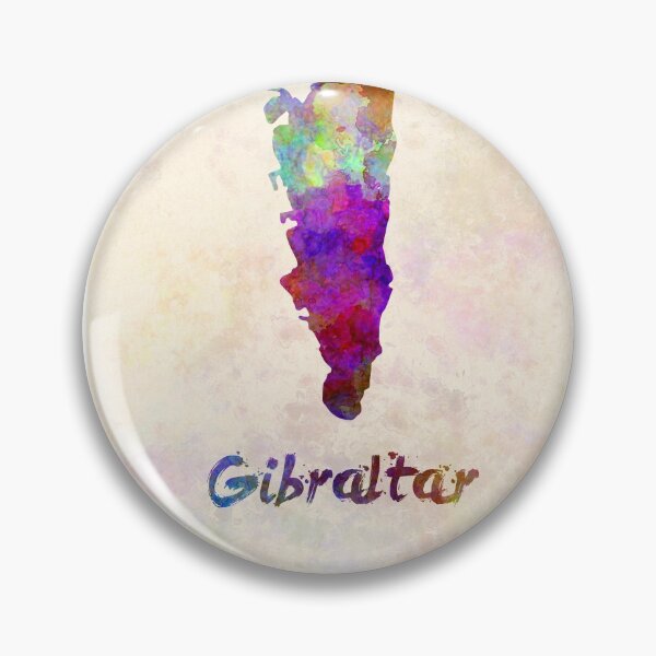 Item preview, Gibraltar watercolor map designed and sold by paulrommer.