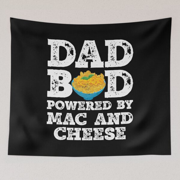 Artikelvorschau, Papa Bod Powered By Mac und Käse Vater Figur Geschenke Idee mit lustiger Grafik für Food Lovers entworfen und verkauft von Orange Pieces.