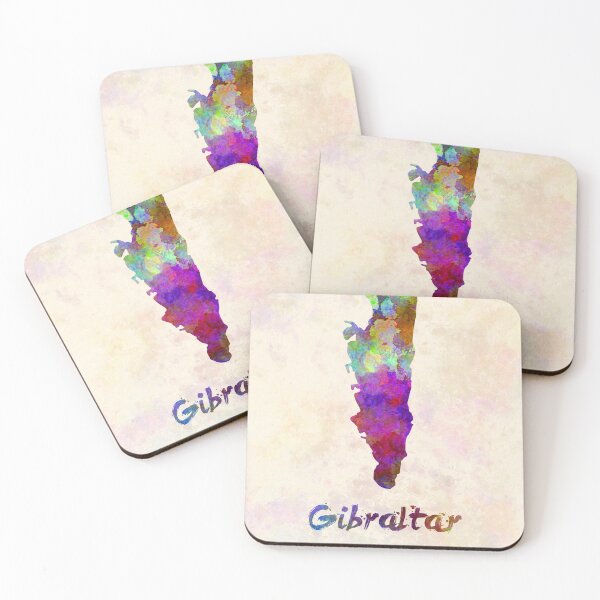 Item preview, Gibraltar watercolor map designed and sold by paulrommer.